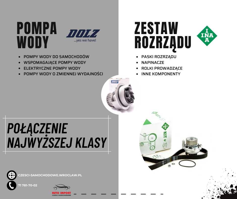 Rozrządy Ina + Pompy wody Dolz